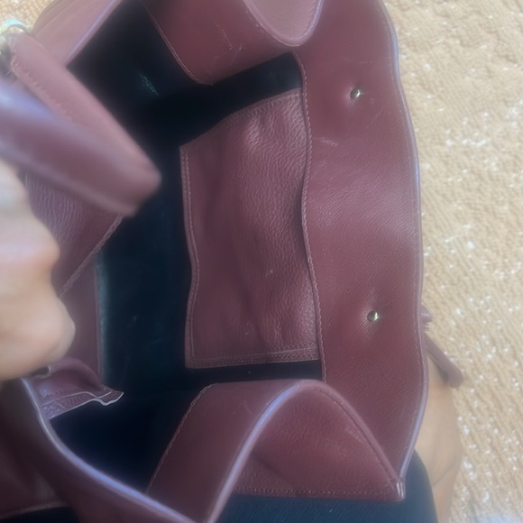 BALENCIAGA Large Metallic Edge City tote Burgundy - Picture 11 of 14